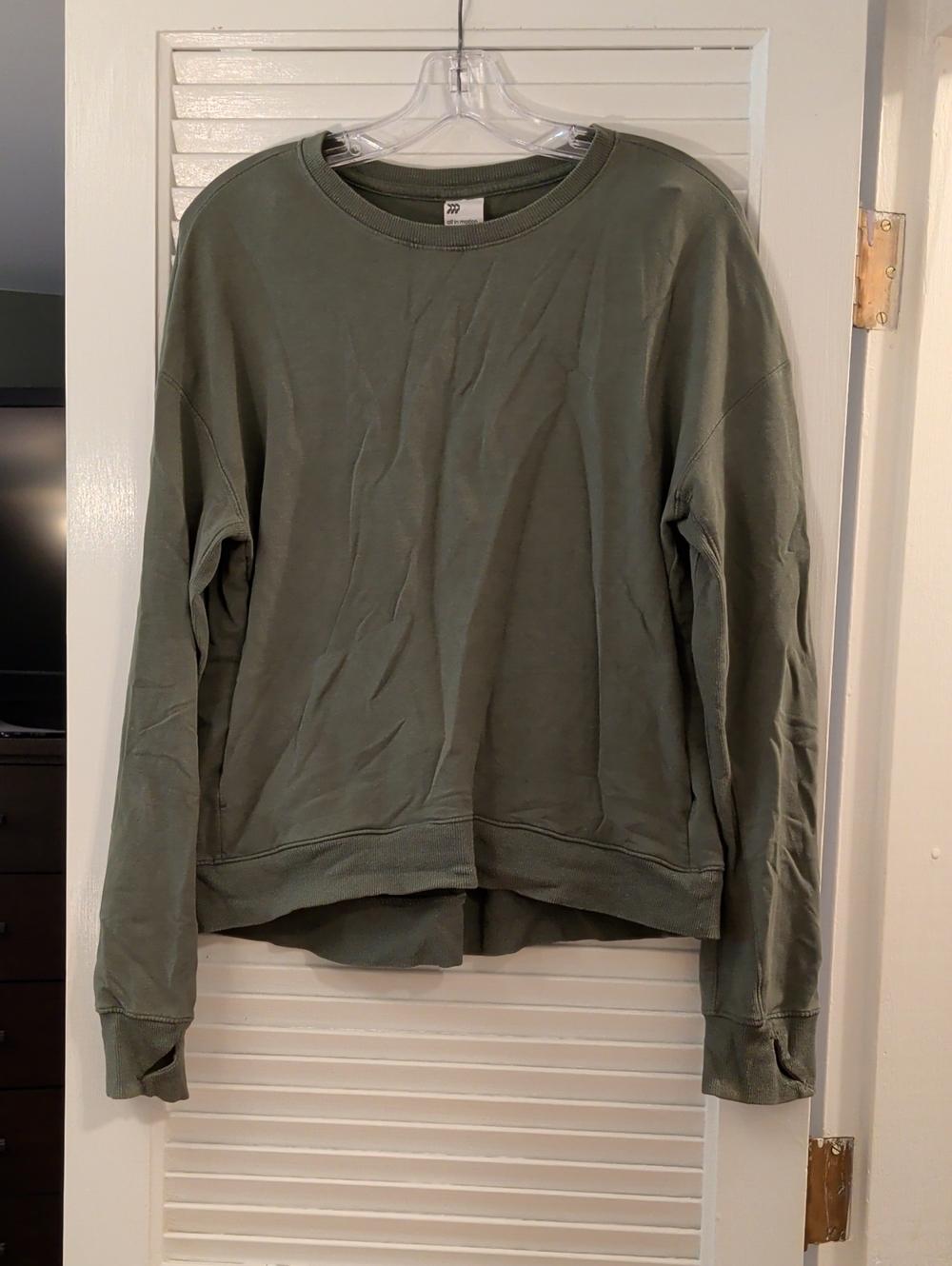 all in motion Olive Crewneck Pullover Sweatshirt